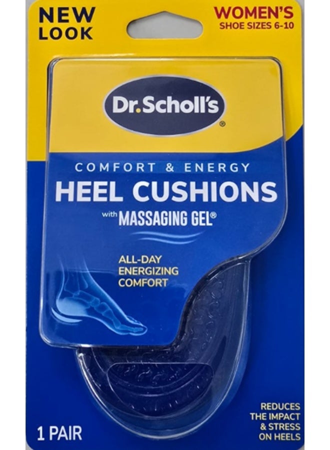 Dr.scholls Heel Cushions With Massaging Gel Comfort And Energy Womens 1 pair